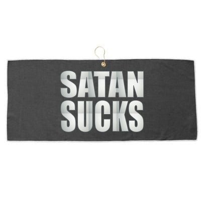 Satan Sucks Large Microfiber Waffle Golf Towel