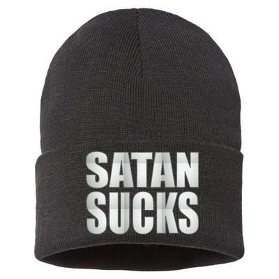 Satan Sucks Sustainable Knit Beanie