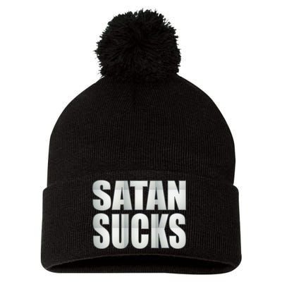 Satan Sucks Pom Pom 12in Knit Beanie