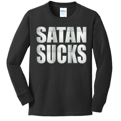 Satan Sucks Kids Long Sleeve Shirt