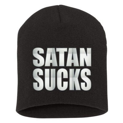 Satan Sucks Short Acrylic Beanie