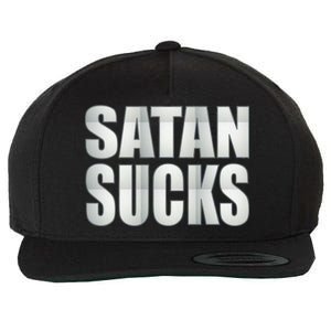 Satan Sucks Wool Snapback Cap