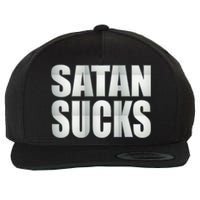 Satan Sucks Wool Snapback Cap