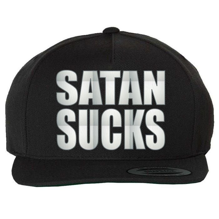 Satan Sucks Wool Snapback Cap