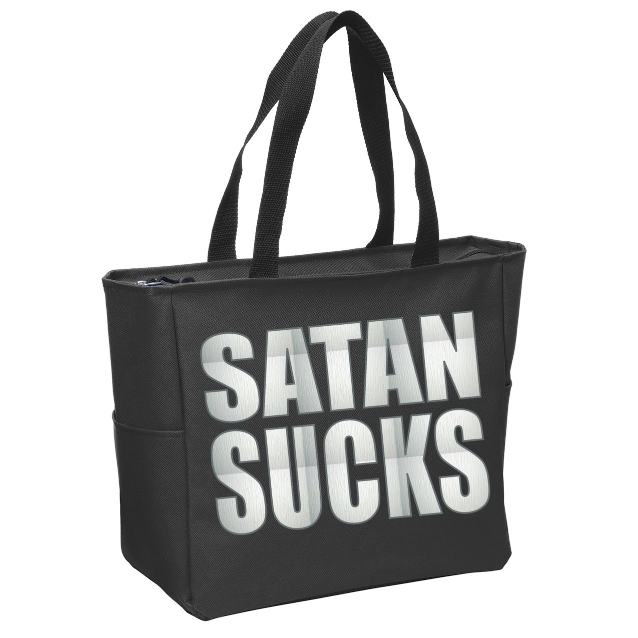 Satan Sucks Zip Tote Bag