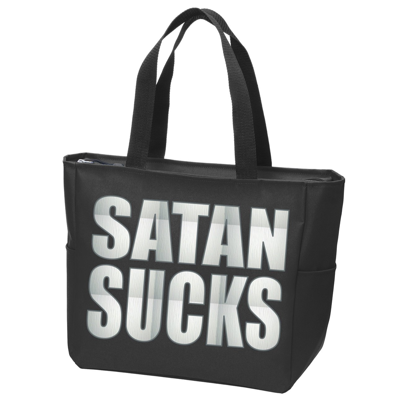 Satan Sucks Zip Tote Bag