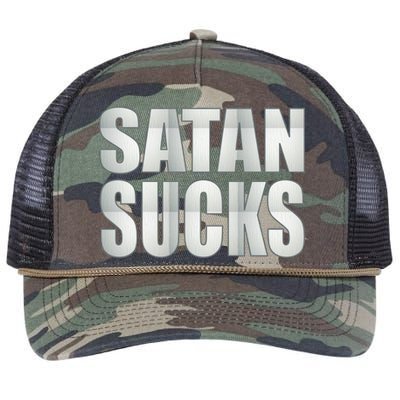 Satan Sucks Retro Rope Trucker Hat Cap