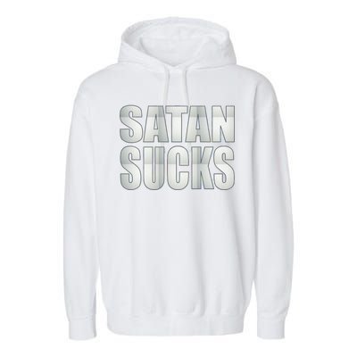 Satan Sucks Garment-Dyed Fleece Hoodie