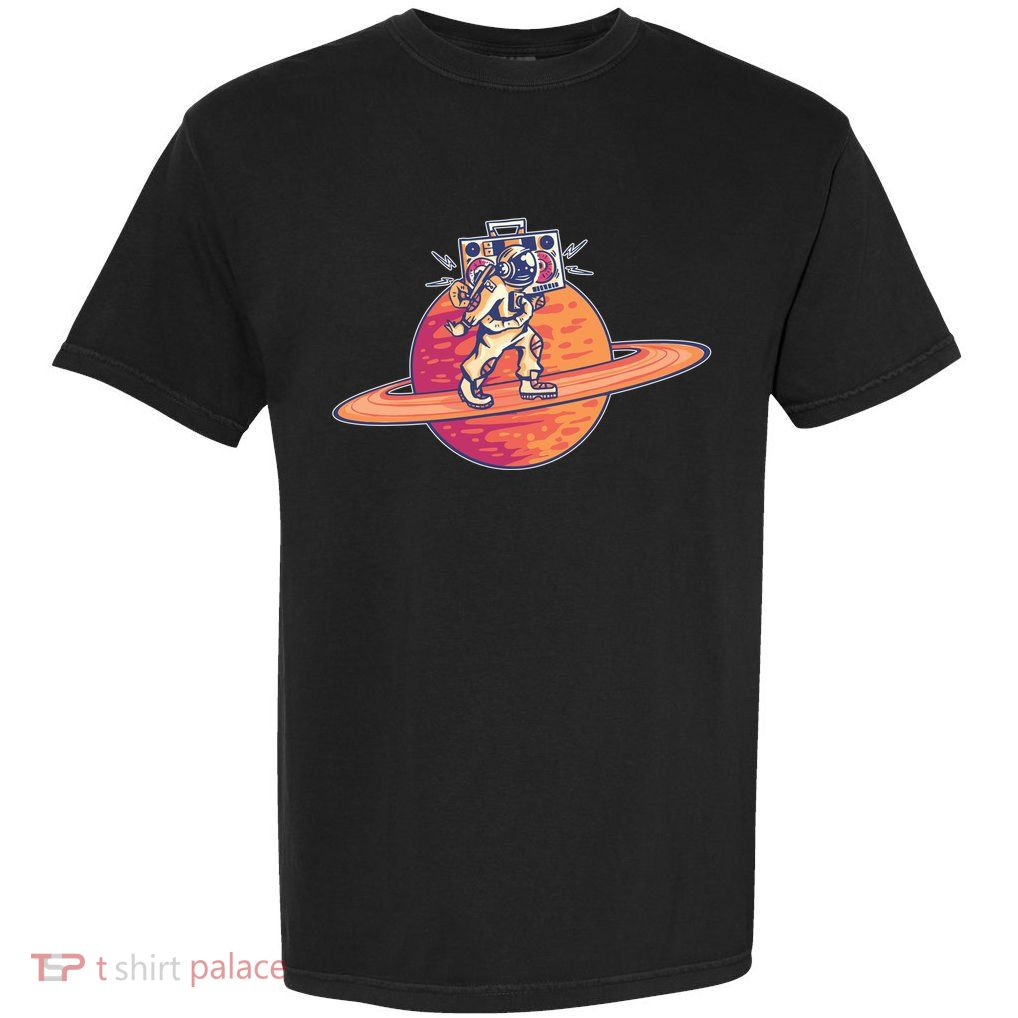 Saturn Astronaut Music Garment-Dyed Heavyweight T-Shirt