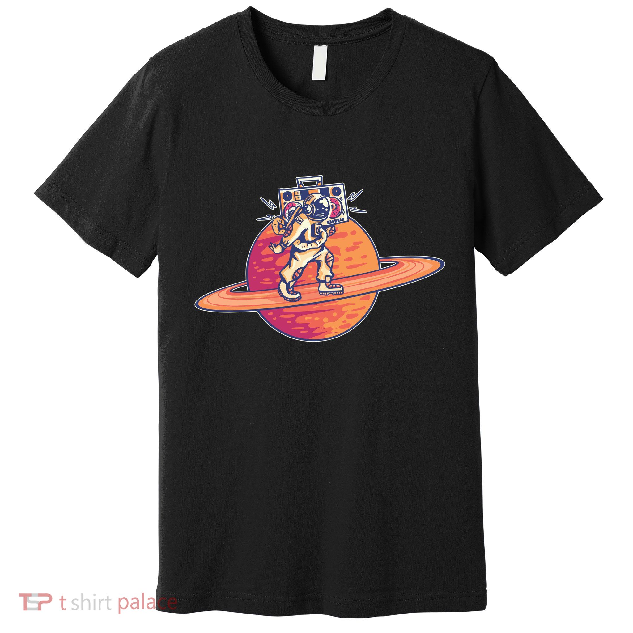 Saturn Astronaut Music Premium T-Shirt