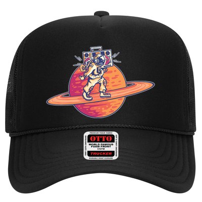 Saturn Astronaut Music Trucker Hat