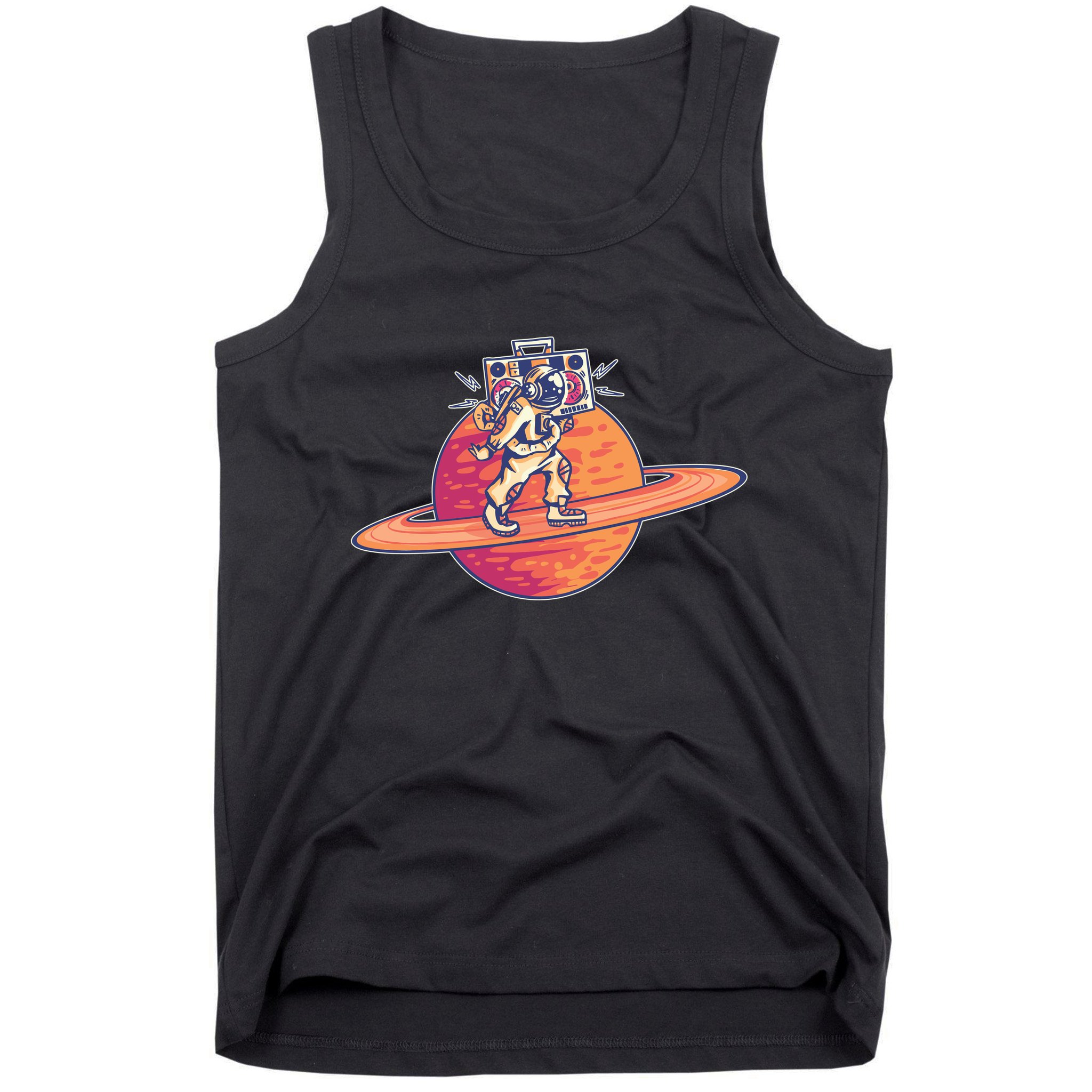 Saturn Astronaut Music Tank Top