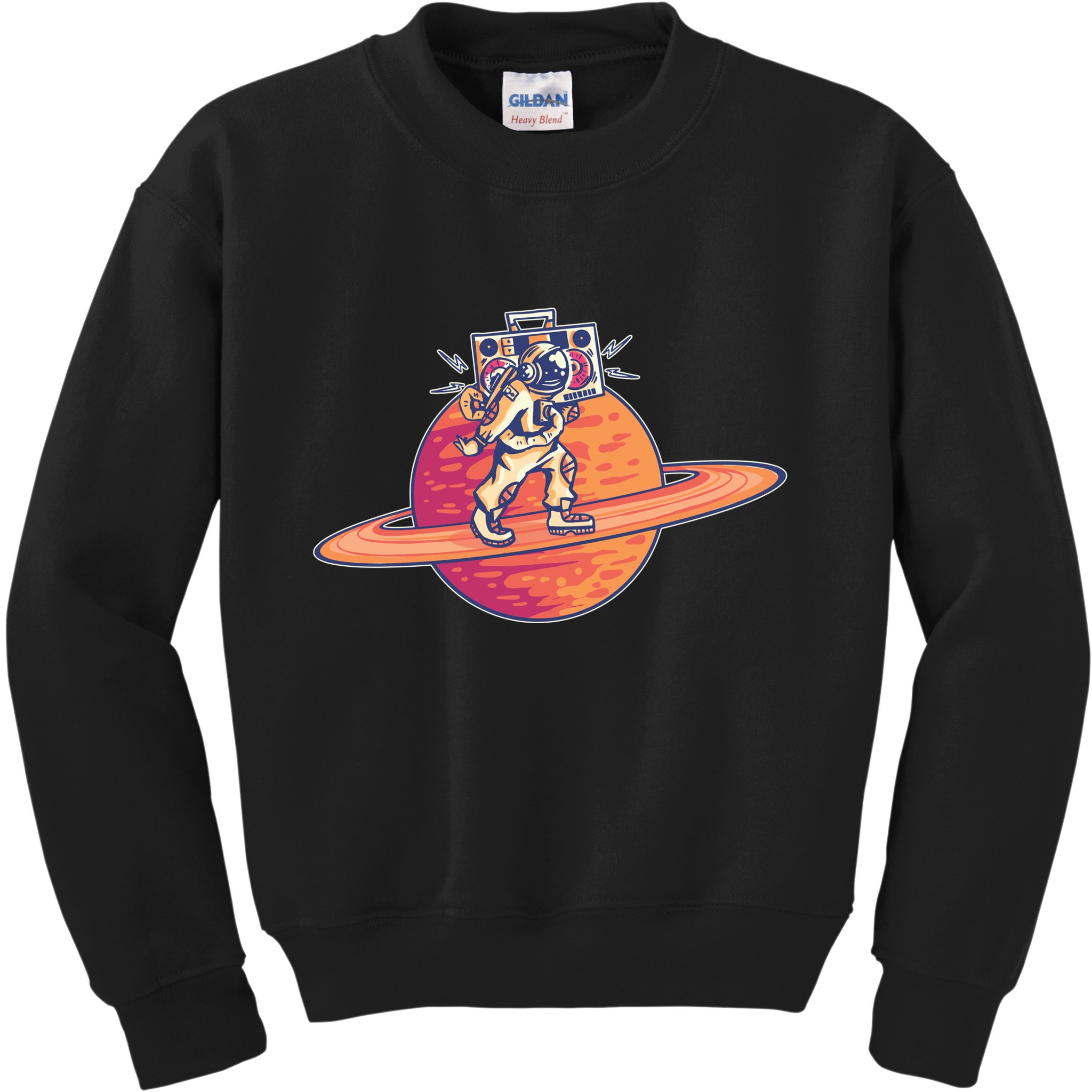 Saturn Astronaut Music Kids Sweatshirt