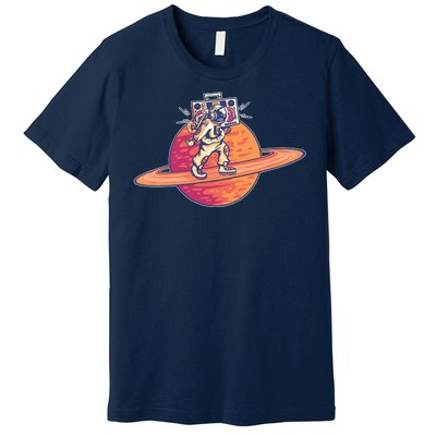 Saturn Astronaut Music Premium T-Shirt