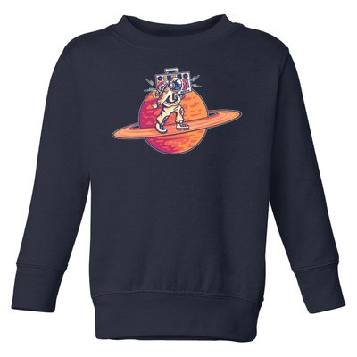 Saturn Astronaut Music Toddler Sweatshirt