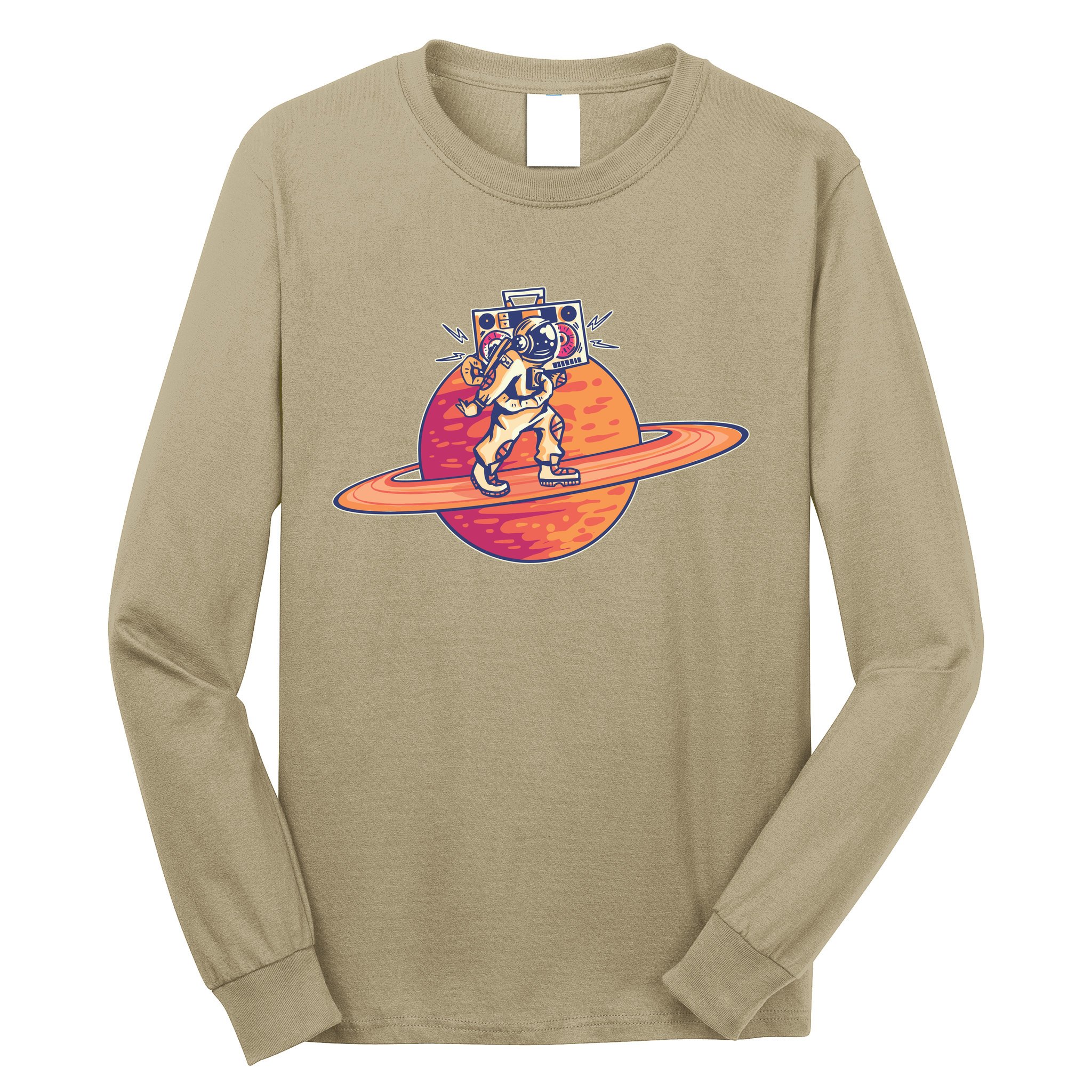 Saturn Astronaut Music Long Sleeve Shirt