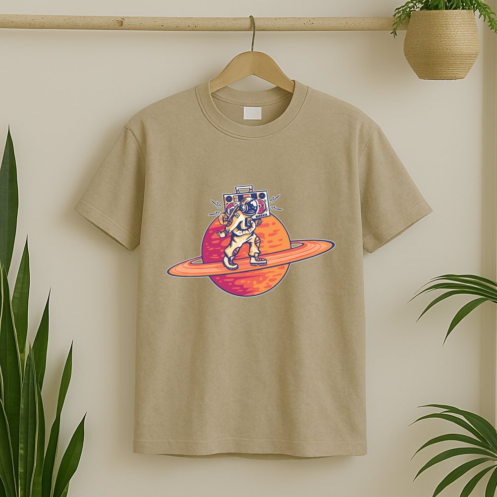 Saturn Astronaut Music T-Shirt