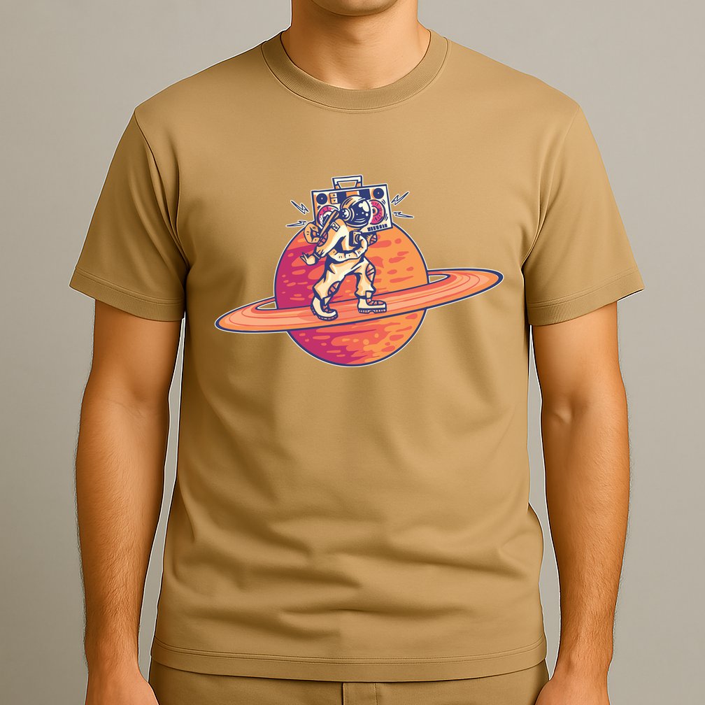 Saturn Astronaut Music T-Shirt