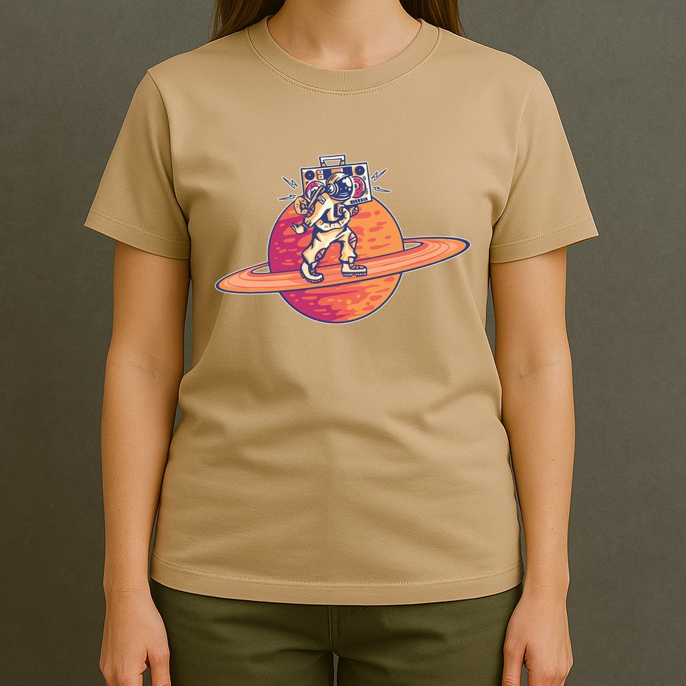 Saturn Astronaut Music T-Shirt