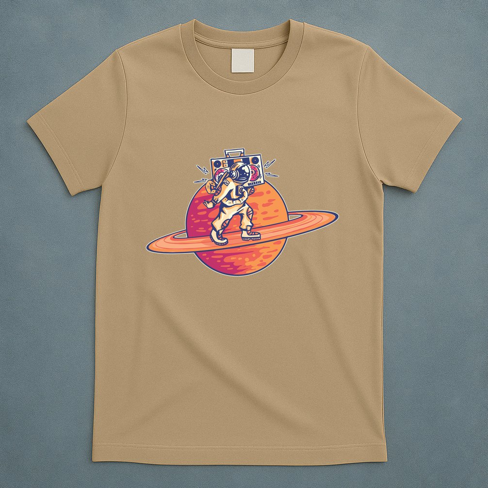 Saturn Astronaut Music T-Shirt