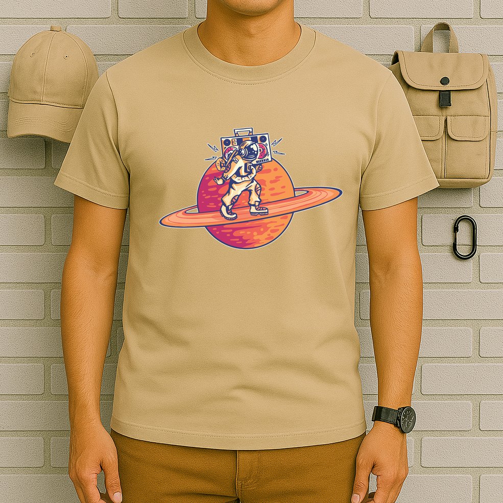 Saturn Astronaut Music T-Shirt