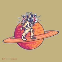 Saturn Astronaut Music Magnet