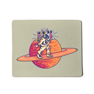 Saturn Astronaut Music Mousepad