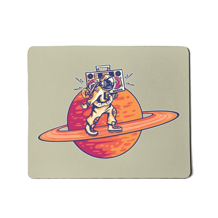 Saturn Astronaut Music Mousepad