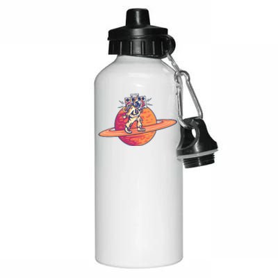 Saturn Astronaut Music Aluminum Water Bottle