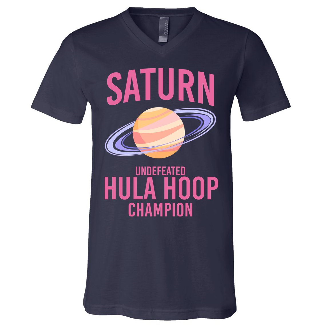 Saturn Undefeated Hula Hoop V-Neck T-Shirt