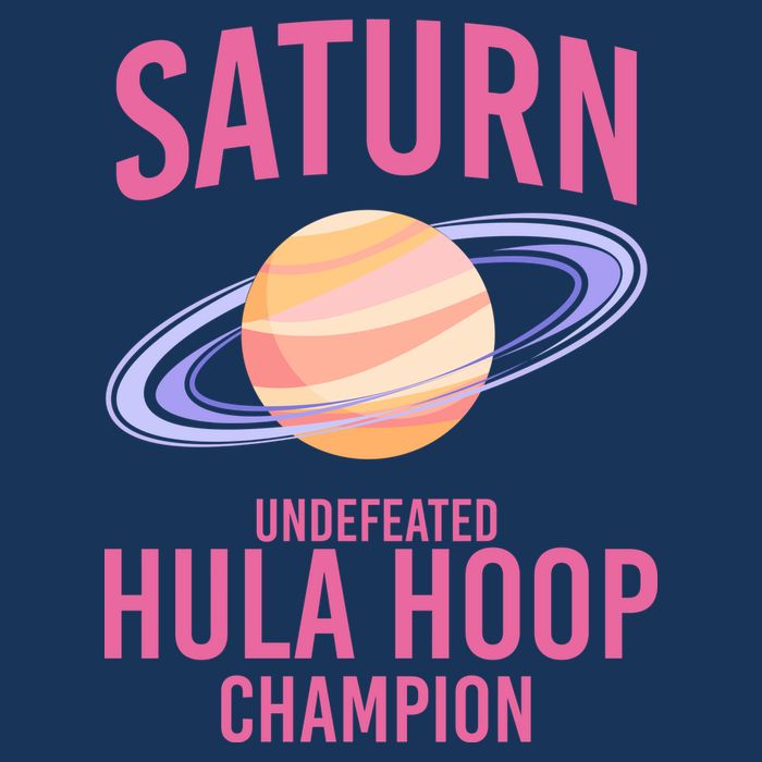 Saturn Undefeated Hula Hoop V-Neck T-Shirt