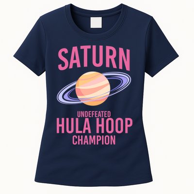 Saturn Undefeated Hula Hoop Womens T-Shirt