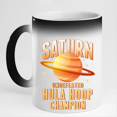 Saturn Undefeated Hula Hoop Champion 11oz Black Color Changing Mug