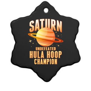 Saturn Undefeated Hula Hoop Champion Ceramic Star Ornament