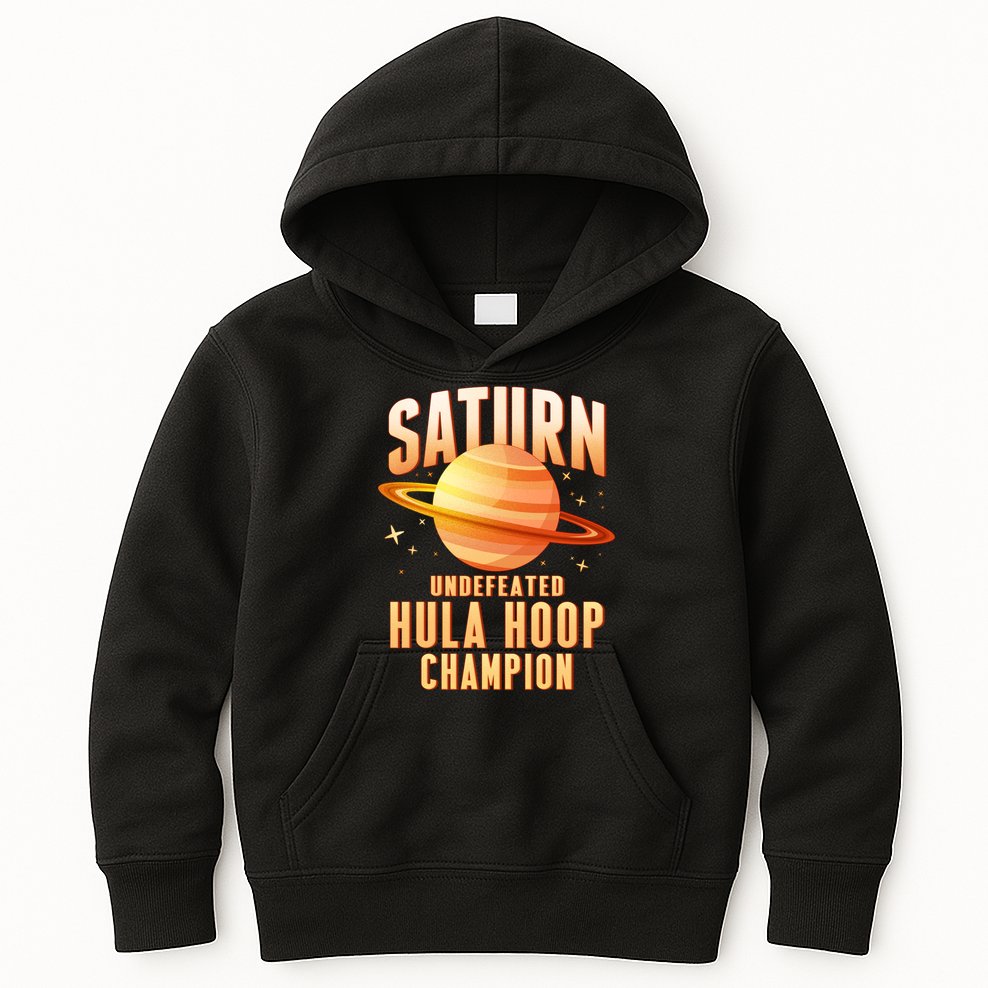 Saturn Undefeated Hula Hoop Champion Kids Hoodie
