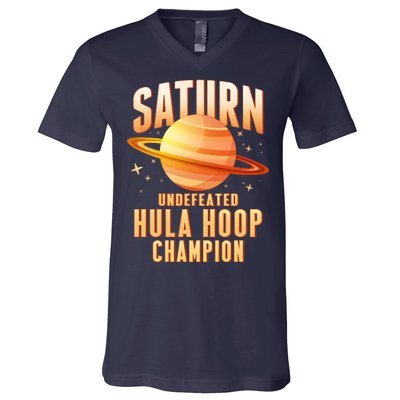 Saturn Undefeated Hula Hoop Champion V-Neck T-Shirt