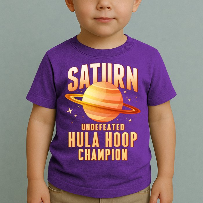 Saturn Undefeated Hula Hoop Champion Toddler T-Shirt