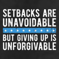 Setbacks Are Unavoidable But Giving Up Is Unforgivable 25L Jumbo Tote
