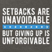 Setbacks Are Unavoidable But Giving Up Is Unforgivable Cotton Canvas Backpack