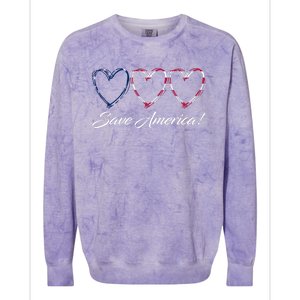 Save America USA Heart Colorblast Crewneck Sweatshirt