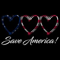 Save America USA Heart Drawstring Bag