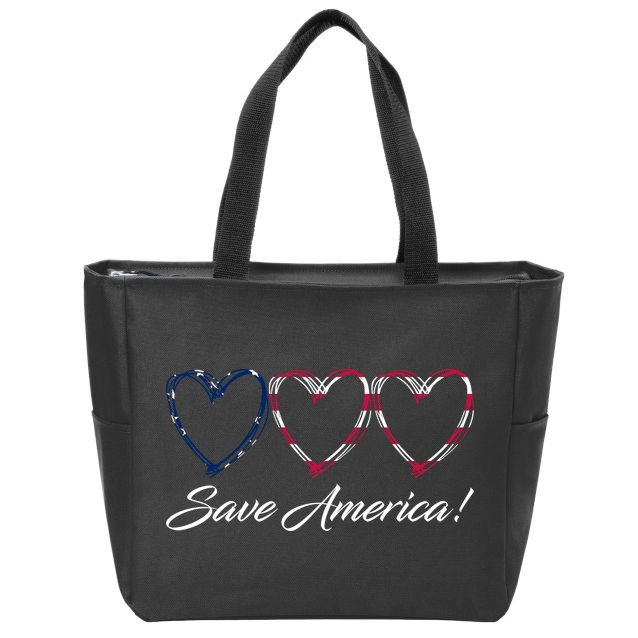 Save America USA Heart Zip Tote Bag