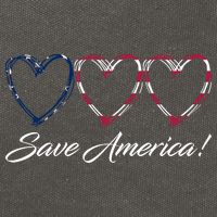 Save America USA Heart Cotton Canvas Backpack