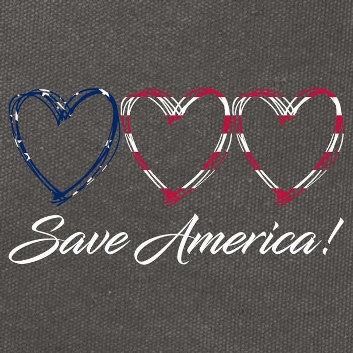 Save America USA Heart Cotton Canvas Backpack