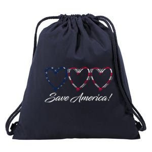 Save America USA Heart Drawstring Bag