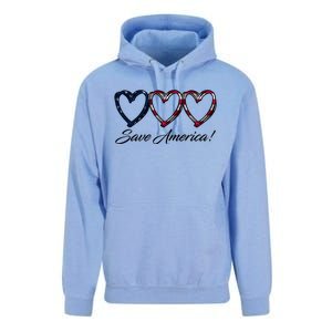 Save America USA Heart Unisex Surf Hoodie