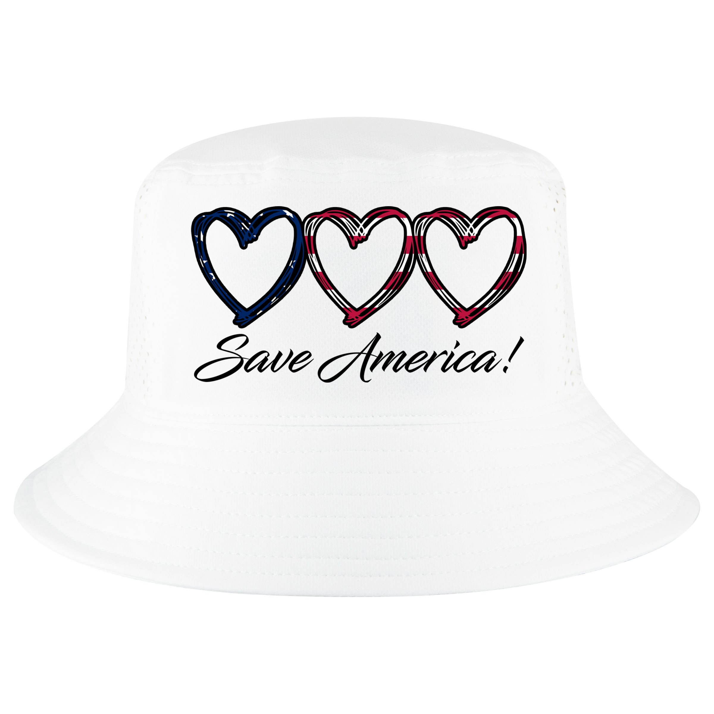 Save America USA Heart Cool Comfort Performance Bucket Hat