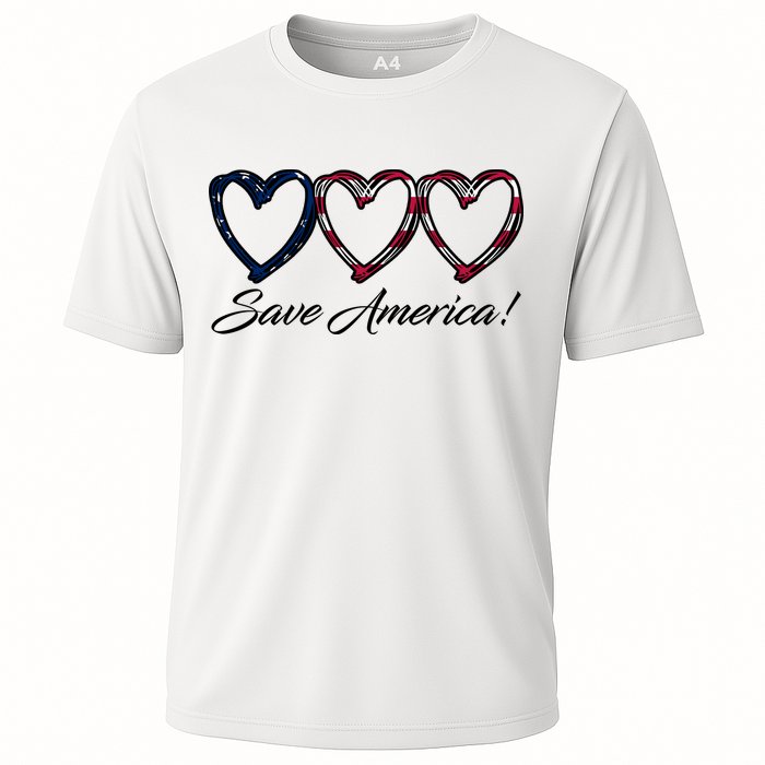 Save America USA Heart Cooling Performance Crew T-Shirt
