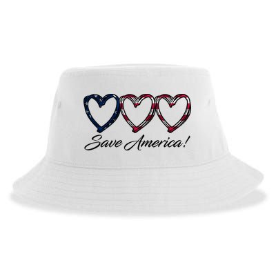 Save America USA Heart Sustainable Bucket Hat