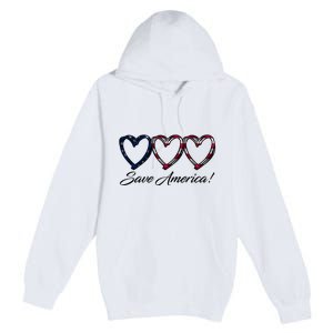 Save America USA Heart Premium Pullover Hoodie